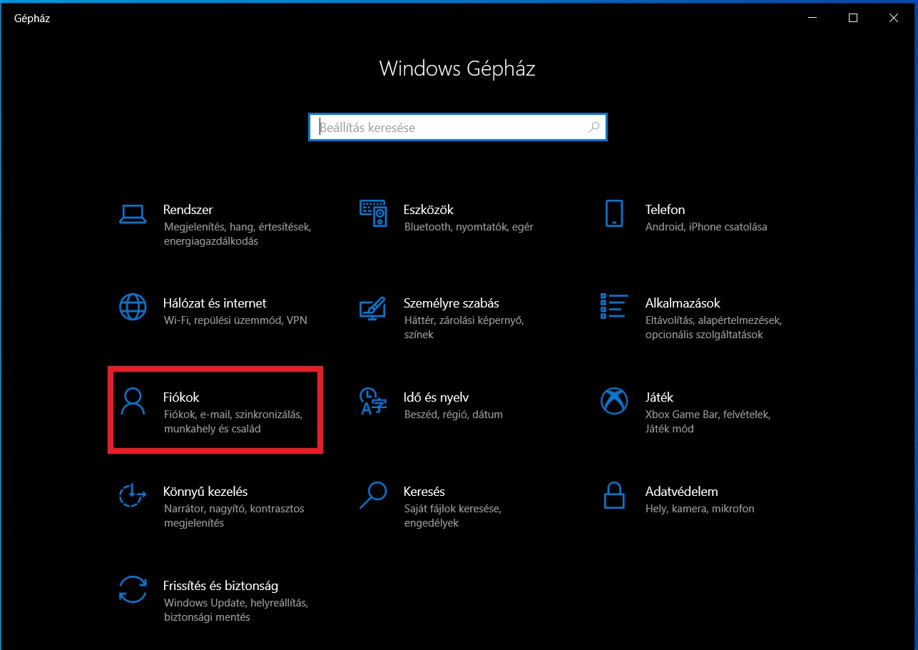 Rendszerüzemeltetés: Windows 10 alapok 