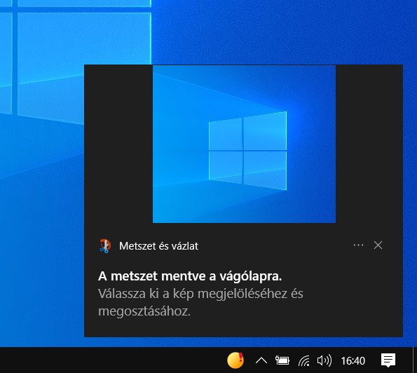 Windows 10-ben képernyőkép készítése 